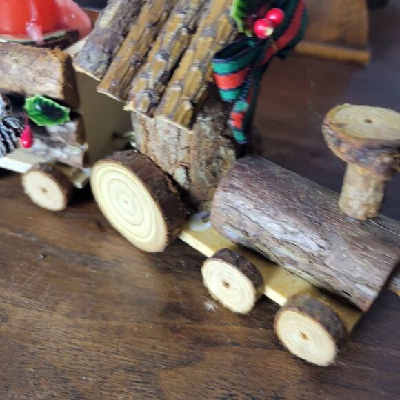 Vintage House of Lloyd Natural Bark Candle Train READ DESCRIPTION - Picture 2 of 9